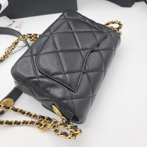 Brand new authentic 22A Chanel twist your button caviar mini flap bag - Picture 15 of 16